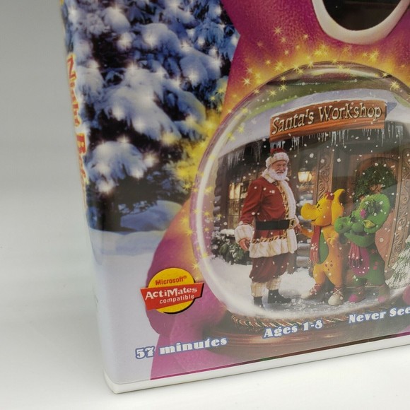 Barney VHS Night Before Christmas Alphabet Zoo Read Dance More Song Lot 4 Tested - Picture 6 of 8